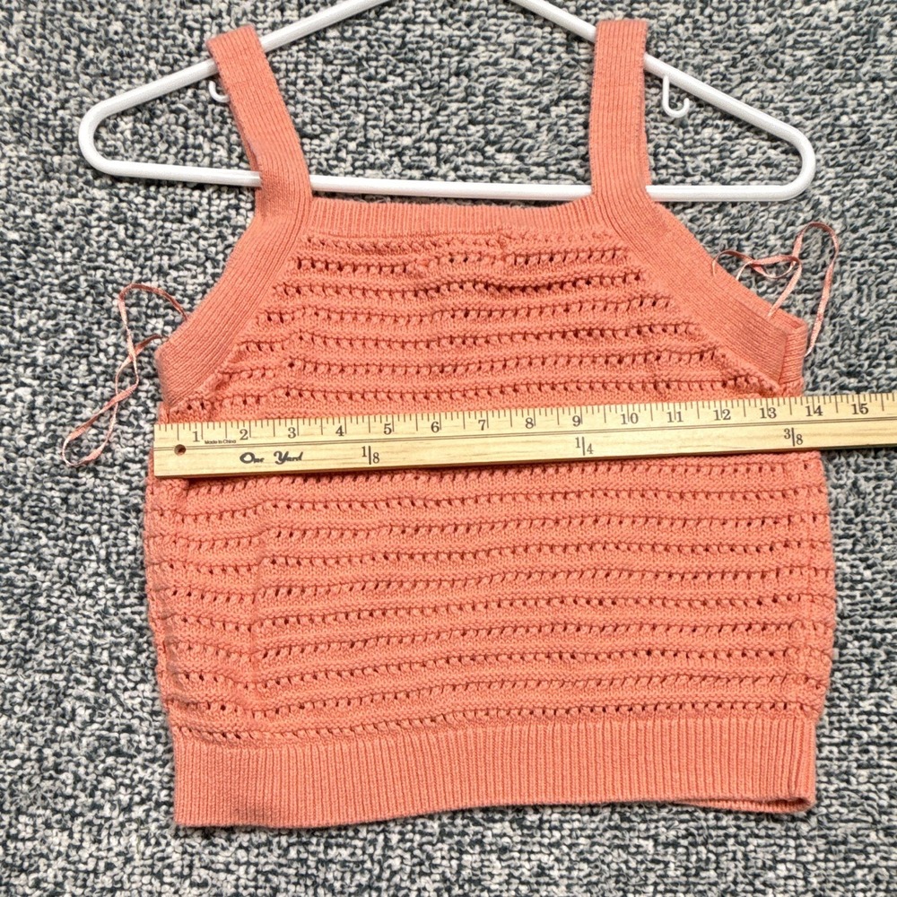 Universal Thread Women's Coral Open Knit Square Neck Sleeveless Sweater Tank S - Picture 6 of 10